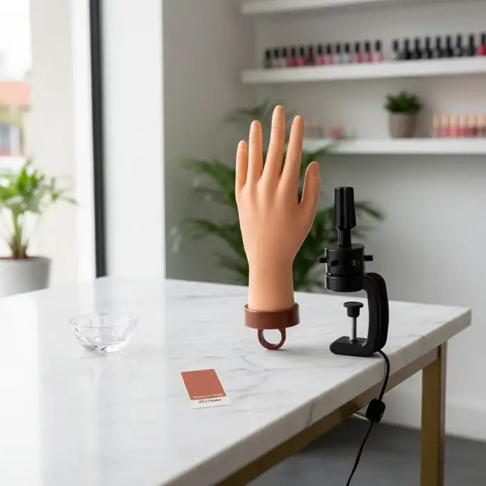 Main Artificielle Flexible et Réglable pour Nail Art – Modèle Prothétique en Plastique pour Pratique