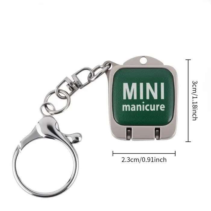 Coupe-ongles mignon avec rangement, en acier inoxydable, compact et portable, avec angle de lame, outil de manucure durable, 1 pièce