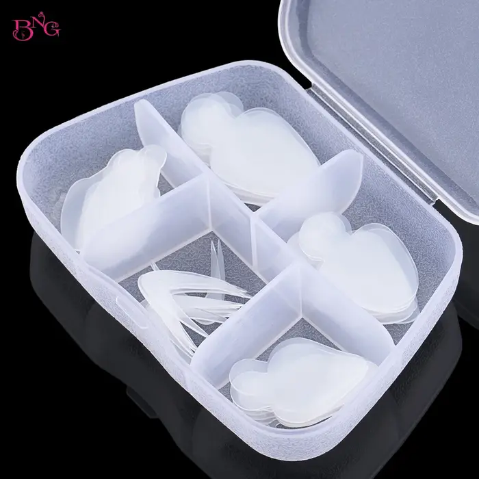 Coussinets en Silicone souple réutilisables, pochoir français, autocollant pour Gel pour ongles Poly