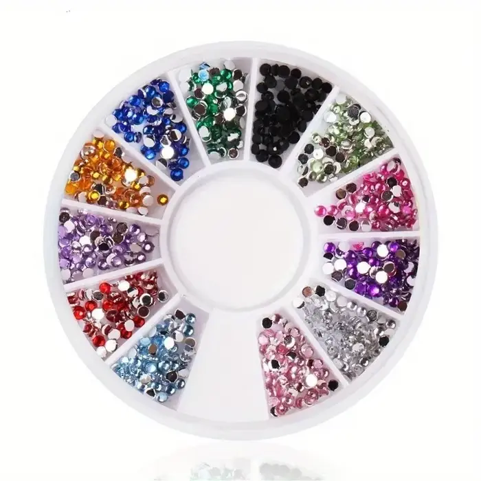 Pièces pour ongles, strass à paillettes