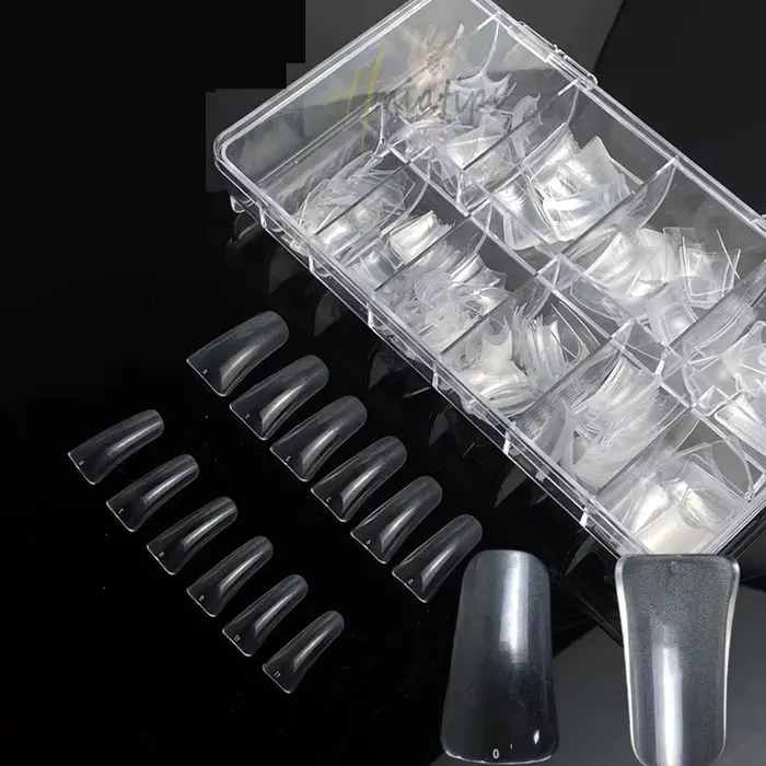 120 pièces pointes d'ongles de canard pour Extension faux ongles en acrylique transparent 12 tailles accessoires et