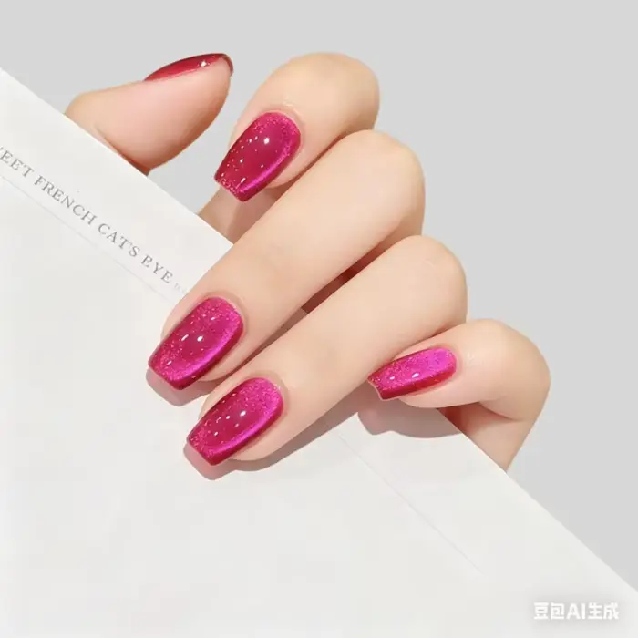 30 faux ongles de couleur unie