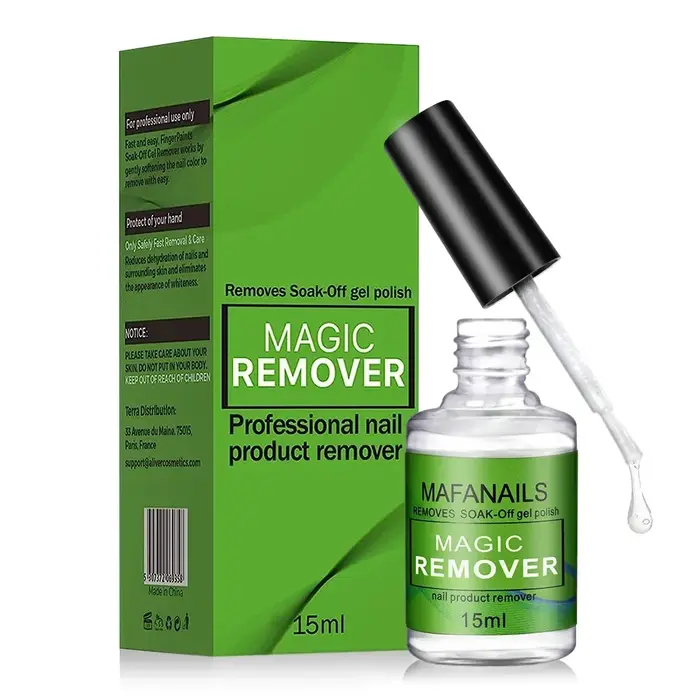 Vernis dissolvant de Gel pour ongles, 15 ml/bouteille, tremper, 3 Minutes, élimine rapidement et facilement le vernis Gel, 0,5 fl.Oz, professionnel, Non irritant