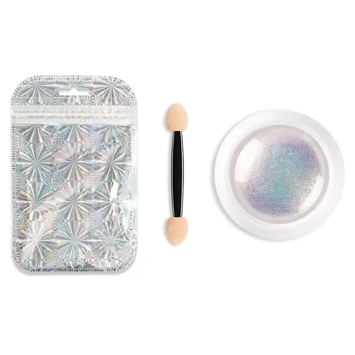 Brillant ongles perle néon rose frotter pour ongles bijoux couleur rose pour coquille poudre sirène 