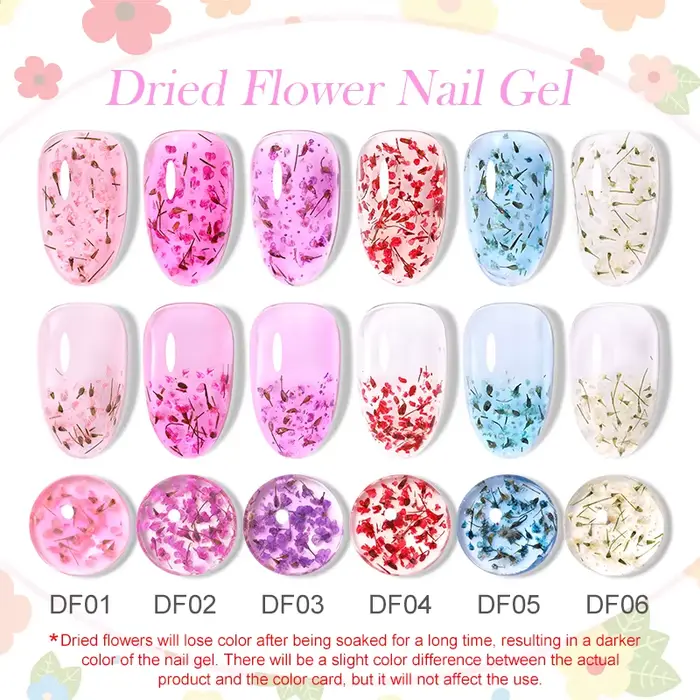 LILYCUTE 8ml rose fleur séchée Gel vernis à ongles