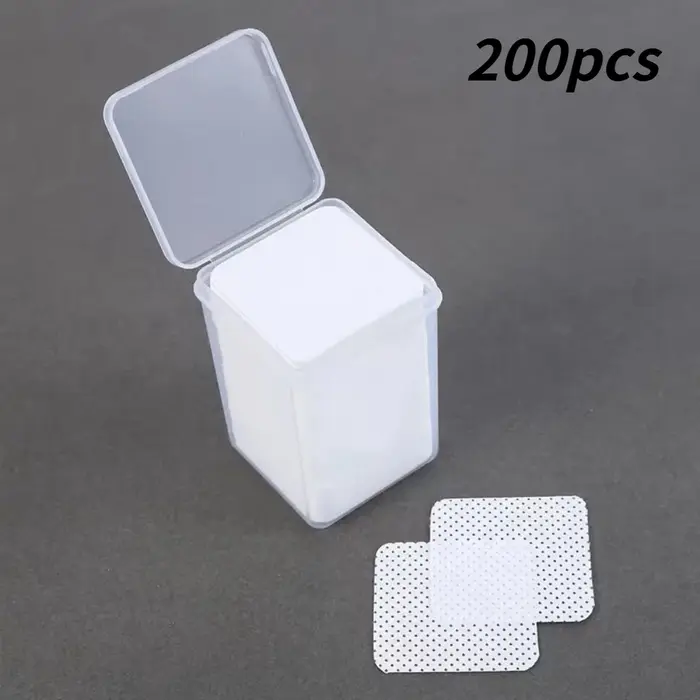 200 lingettes de coton non pelucheuses pour dissolvant de vernis à ongles