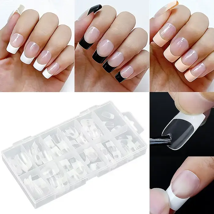 120 pièces taille moyenne Style français couverture complète presse sur les ongles portable rapide facile amélioration