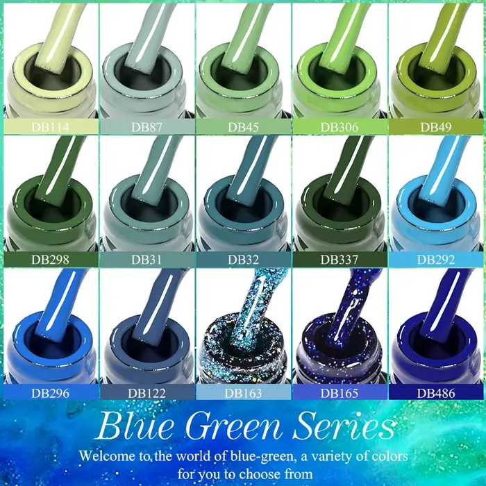 Verhéritage à Ongles Gel Semi-Continu Bleu Vif