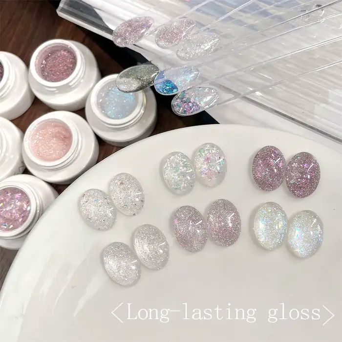 Kaniu paillettes vernis à ongles 5ml mousseux réfléchissant Gel
