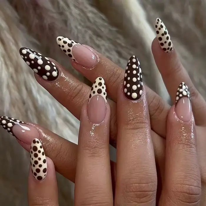 Faux ongles français rouge vin