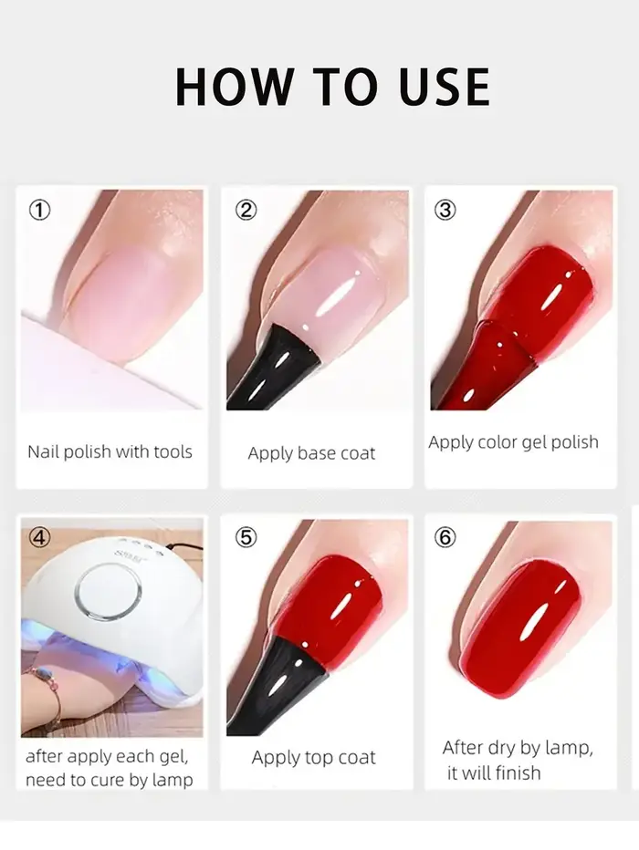 LEON'S DAY − Verhéritage à ongles gel rouge, 10ml, art de manucure et de pédicure, UV/LED, à trempage