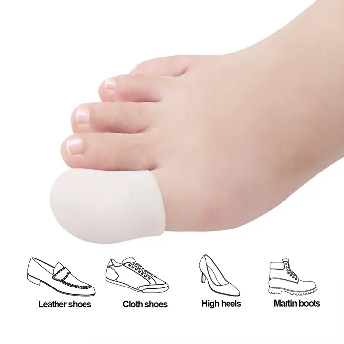 Pexmen 2/4 pièces Gel gros orteils couvre prévention des callosités ampoules et ongles incarnés soulagement de la douleur des pieds protecteur