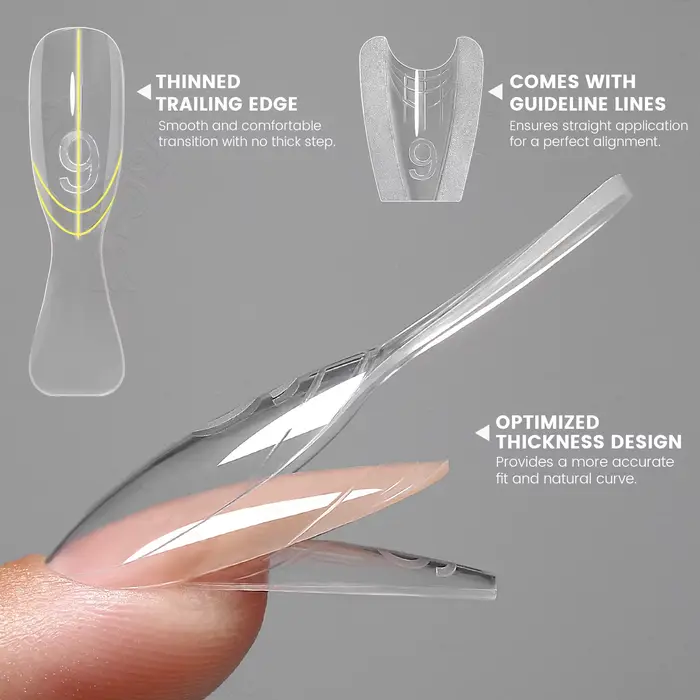 Nouvelles formes à ongles doubles YOKEFELLOW&MR NAIL, formes ovales pour extensions d'ongles, 240 pi