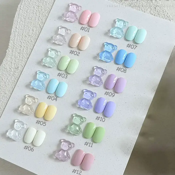 MIANEL 12ML Vernis à ongles gel nude bleu Candy Party 2026 Nouveau vert menthe Dopamine Macaron Coul