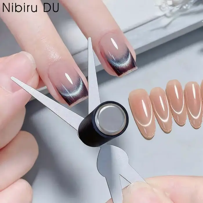 3D Double tête ongles forts forme française oeil de chat aimant effet magnétique Nail Art Gel vernis manucure accessoires ensemble d'outils