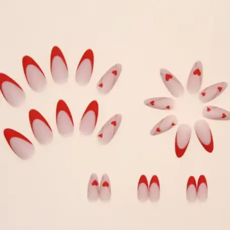Faux ongles à presser moyens en forme d'amande