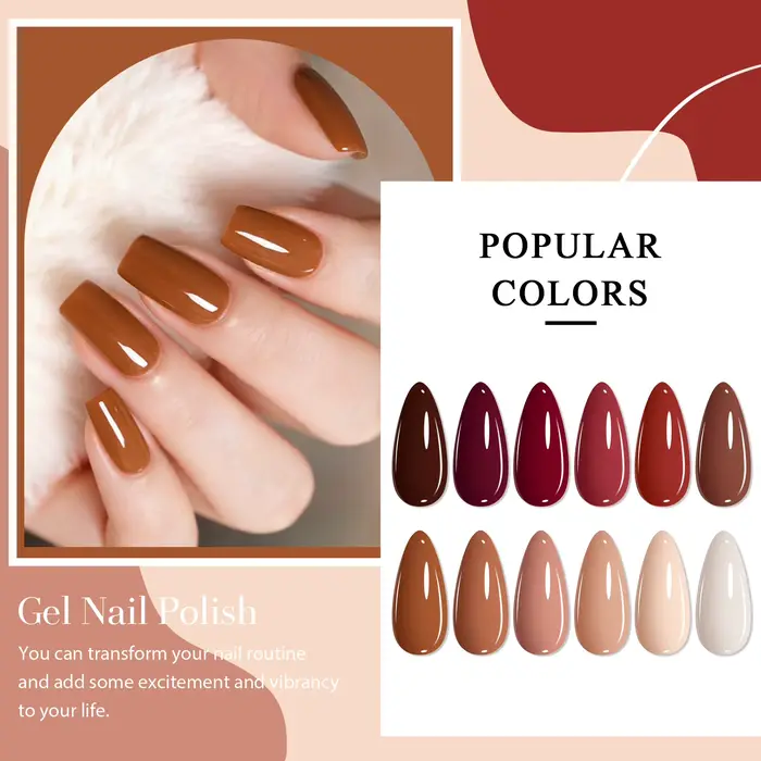 Lot de 12 vernis à ongles en gel 18