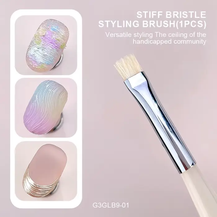 Kaniu 1/2 pièces brosse à poils durs pour Nail Art débutant pinceau de modélisation Gel peinture sty