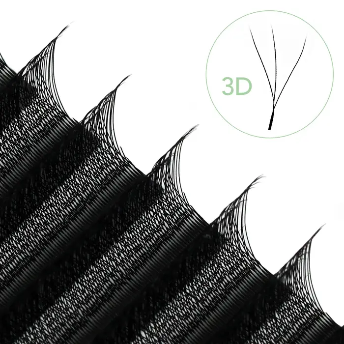 NATUHANA Extensions de cils en forme de W 4D 5D Volume ventilateurs