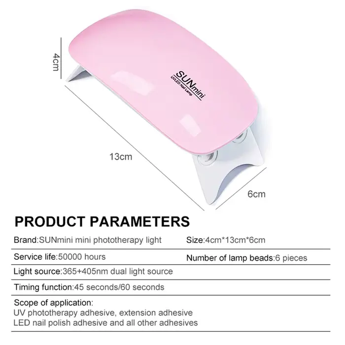 Mini lampe de séchage pour ongles portable