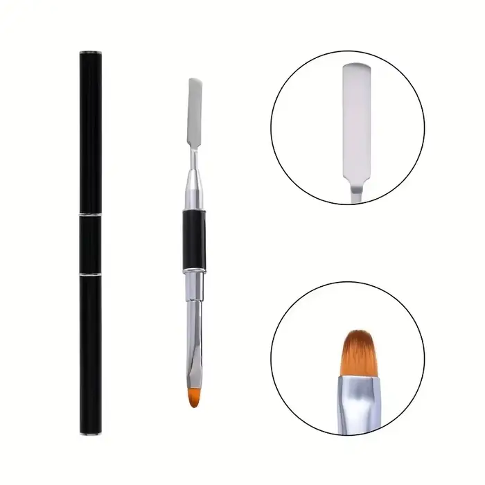 Nouveau design deux-en-un de brosse et de clip de gel, brosse et grattoir pour ongles, outil spécial