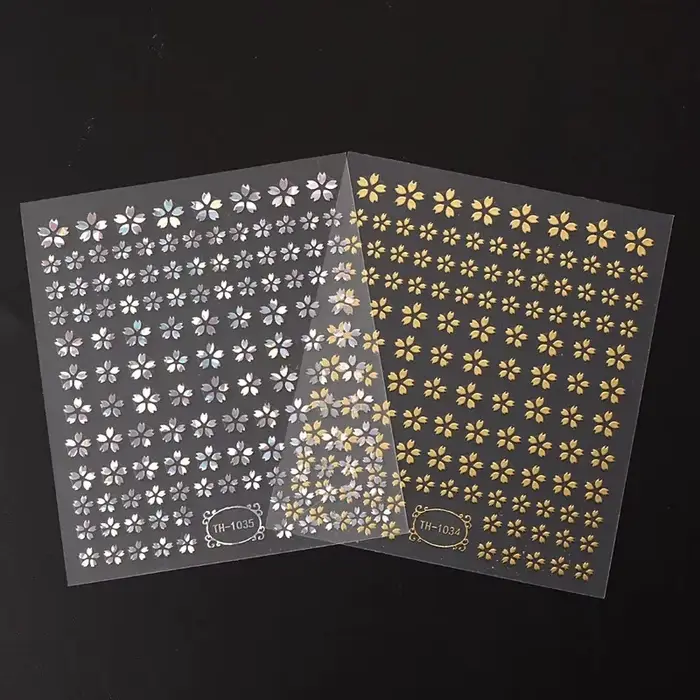 Autocollants pour ongles 3D Laser Sakura – Design peau de serpent holographique