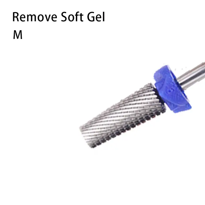 Argent plat 2 voies 5 en 1 conique sécurité carbure forets à ongles meulage rotatif carbure fraise p