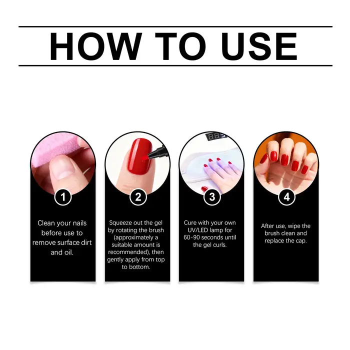 Stylo à vernis à ongles 6 couleurs