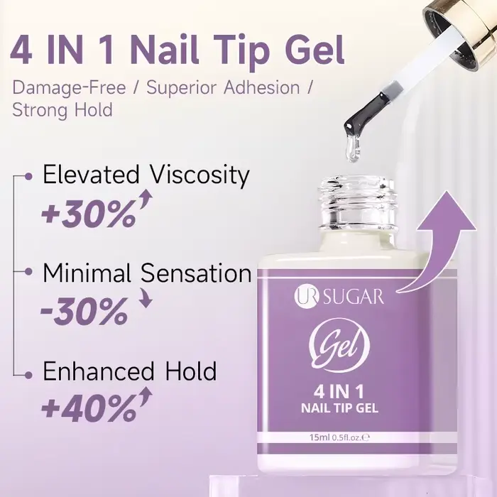 UR SUGAR 15ml 1/2pcs 4 EN 1 Gel UV multifonctionnel pour capsules d'ongles