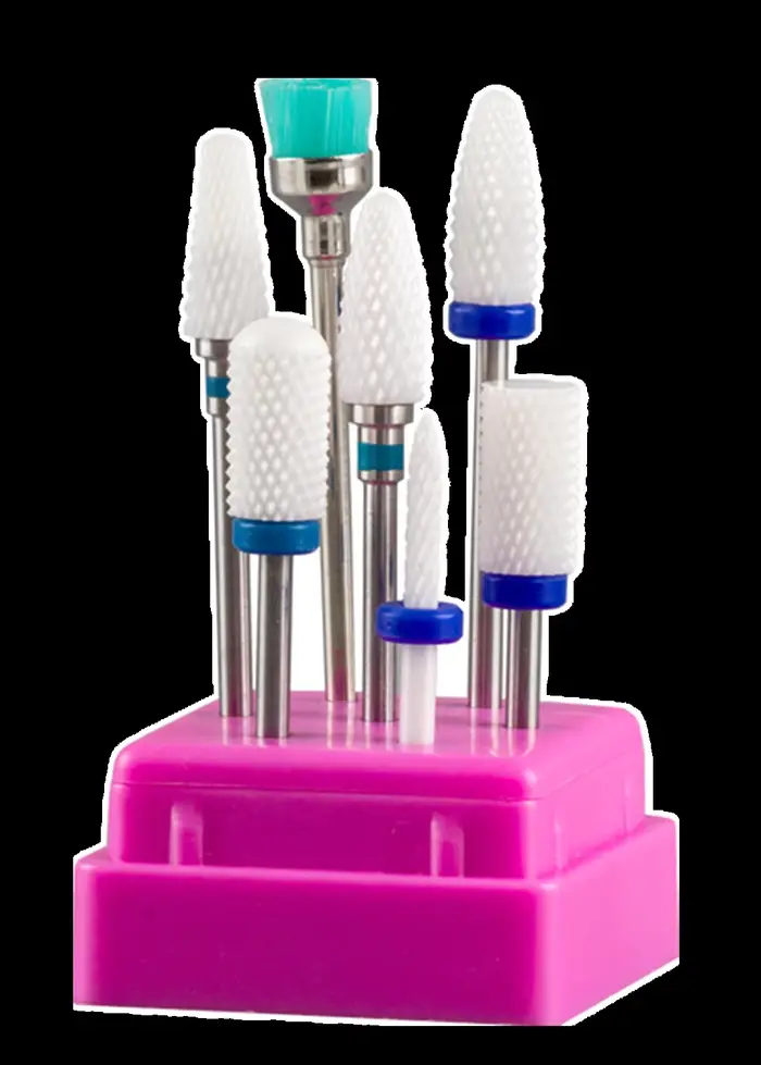 Ensemble de fraises en acier au tungstène pour Nail Art, foret à ongles en céramique, perceuse élect