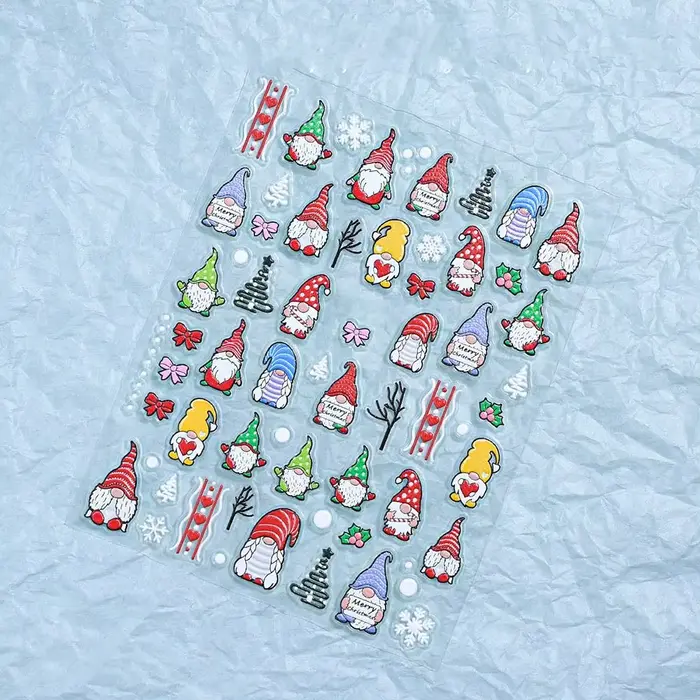 Autocollants de manucure de noël mignons
