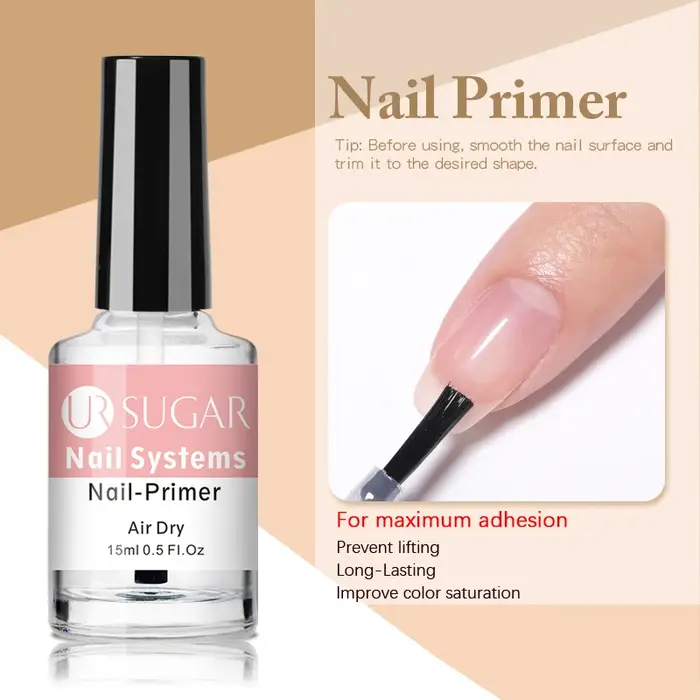 UR SUGAR 15ml 2 pièces/ensemble presse-ongles déshydrateur de préparation d'ongles ensemble pas besoin de lampe UV LED manucure pour Nail Art Gel vernis à ongles conception