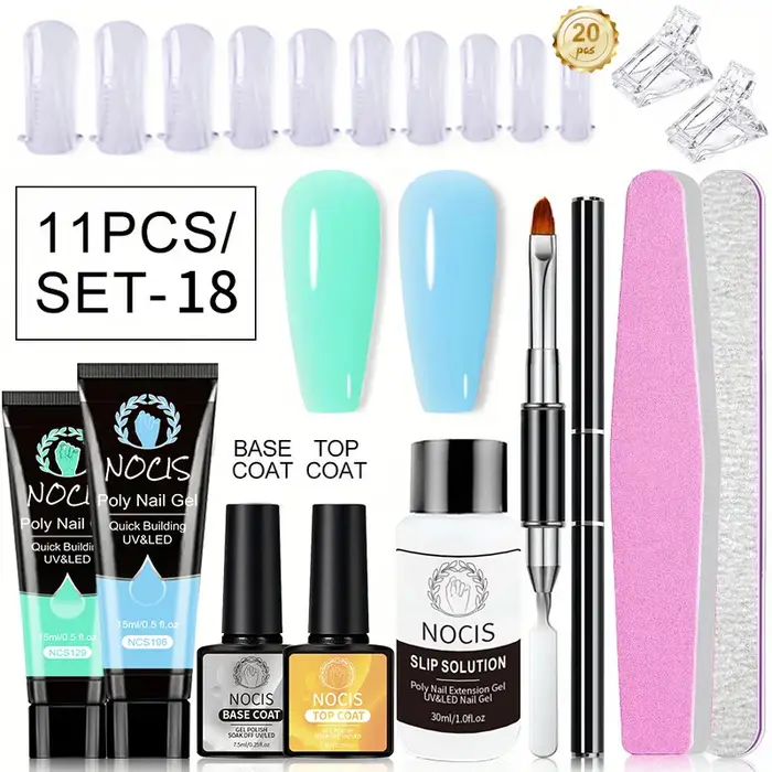 Gel d'extension poly macaron printemps-été semi-permanent