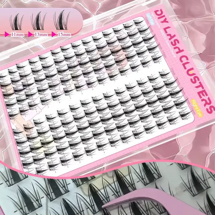 Kit d'extension de faux cils de style coréen à 140 grappes – Parfait pour le maquillage cosplay et l