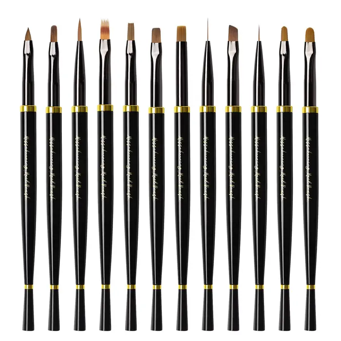 Brosse à ongles noire, brosse à Gel pour manucure
