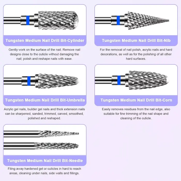 Embouts de ponçage pour ongles
