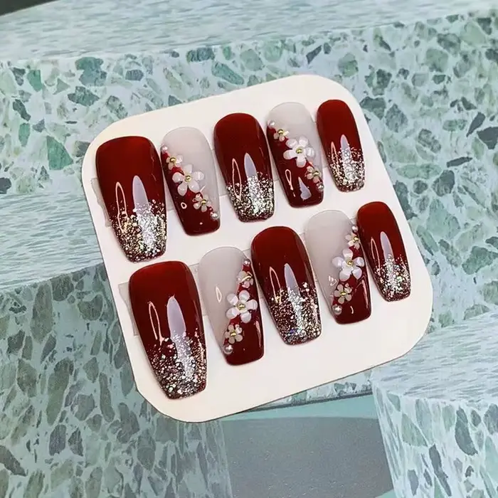 Faux ongles de mariée haut de gamme pour nail art
