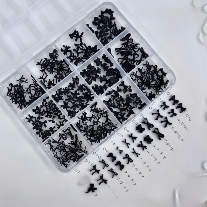 Doux Mini nœud papillon Nail Art accessoires paquet mixte bricolage nœud papillon décoration d'ongle