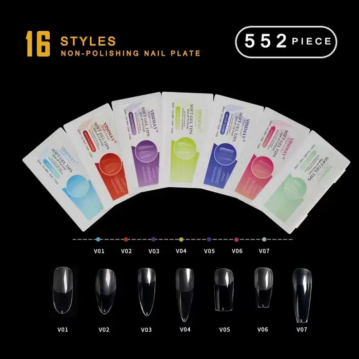VINIMAY 16 styles 522 pièces Faux ongles sans trace
