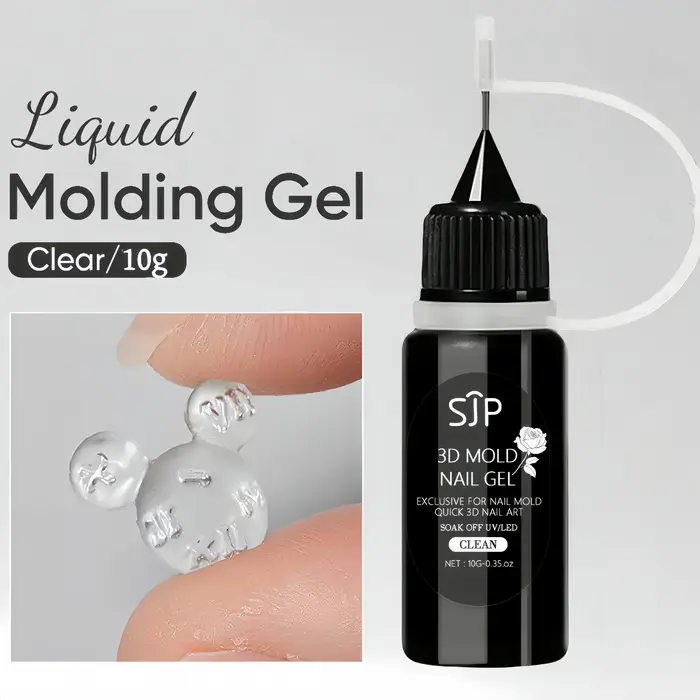 Gel d'art d'ongle 3D 10g, conception florale à durcissement UV, motifs de dessins animés de fleurs e