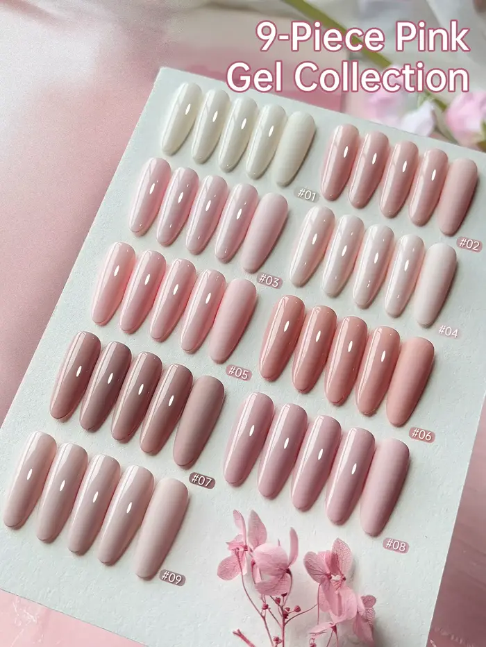 Gel semi-solide rose 9 couleurs