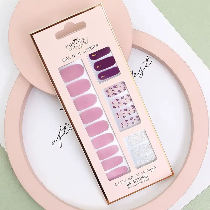 30/34 autocollants pour ongles en gel DIY sans UV, tendance, auto-adhésifs, manucure, bandes de vern