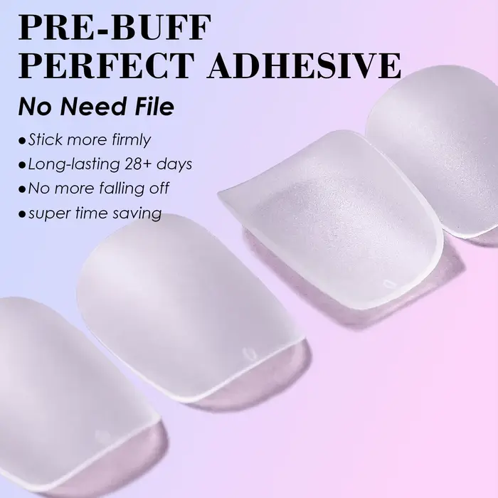 Nouveau 300 pièces faux ongles mats pas de polissage presse