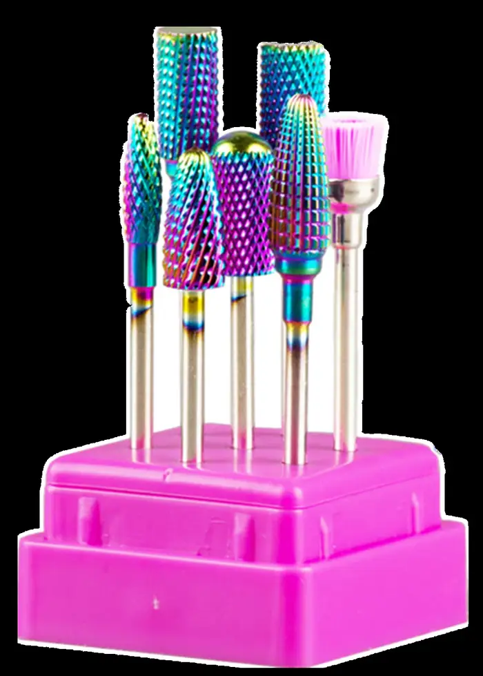 Ensemble de fraises en acier au tungstène pour Nail Art, foret à ongles en céramique, perceuse élect