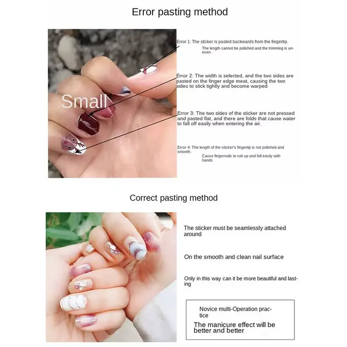 14 bandes d'autocollants pour ongles en Gel