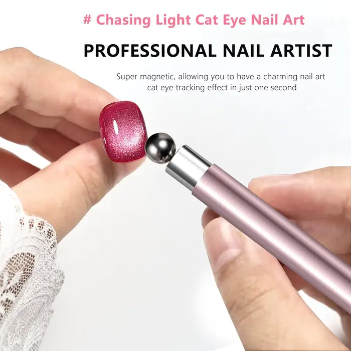 1/2 pièces Bille magnétique œil de chat pour ongles avec kit d'outils magnétiques