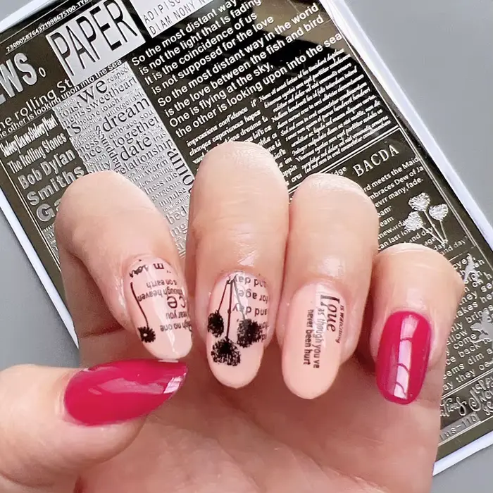 XMQ Nail Art Stamping Plaque Lettres Deisngs
