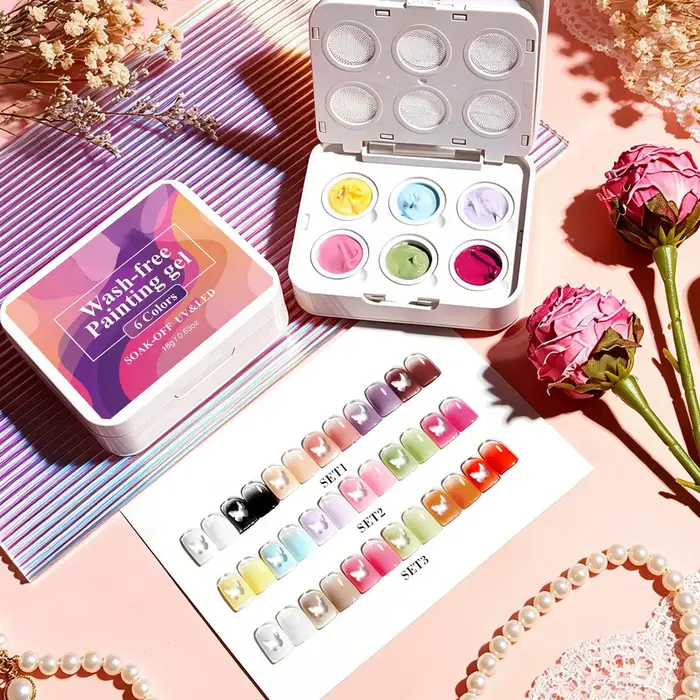 Gels de manucure dégradés 6 couleurs 8ml pour femmes