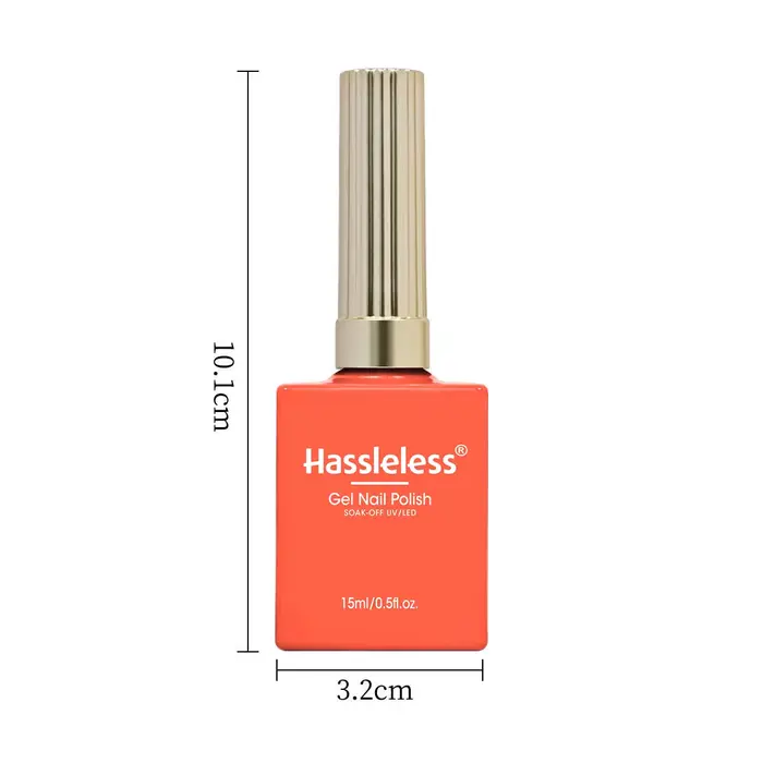 Le kit de gel pour ongles Hassleless de 6 flacons présente des couleurs hautement saturées. Chaque flacon contient 15