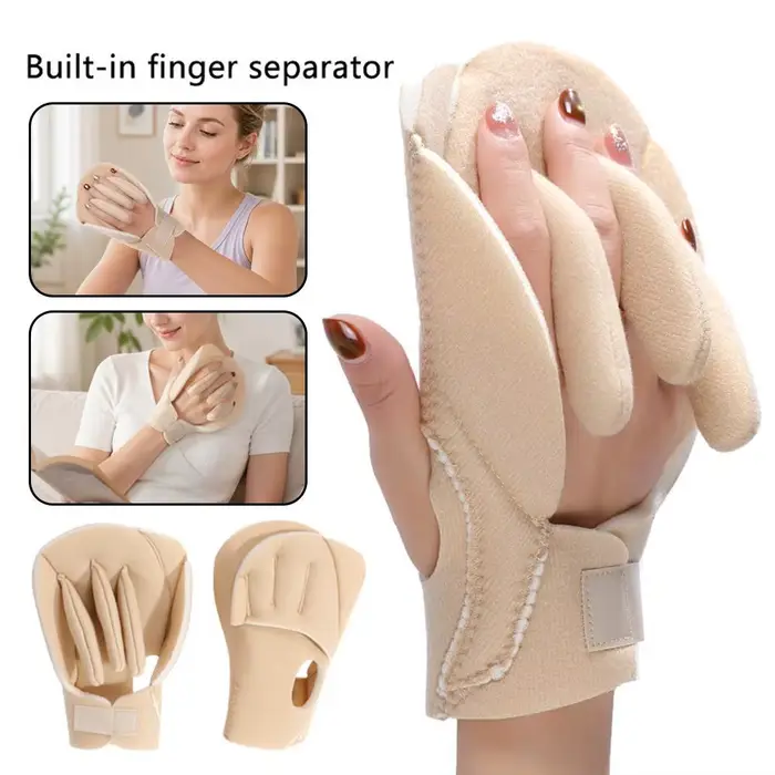 Coussin de Soin des Mains Confortable avec Séparateur de Doigts Intégré
